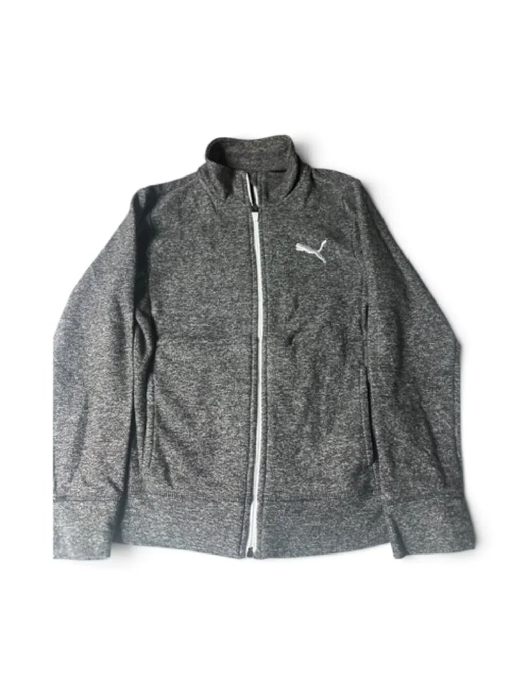 Puma Youth Size 10-12 Gray Zip Up Jacket